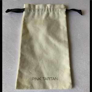 Pink Tartan Beige Canvas Eyeglass Case
